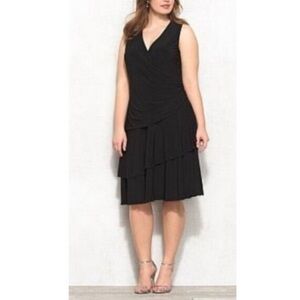 Carmen Marc Valvo Black Asymmetrical Mini Dress Whimsygoth Fairy Y2K Classy 20W